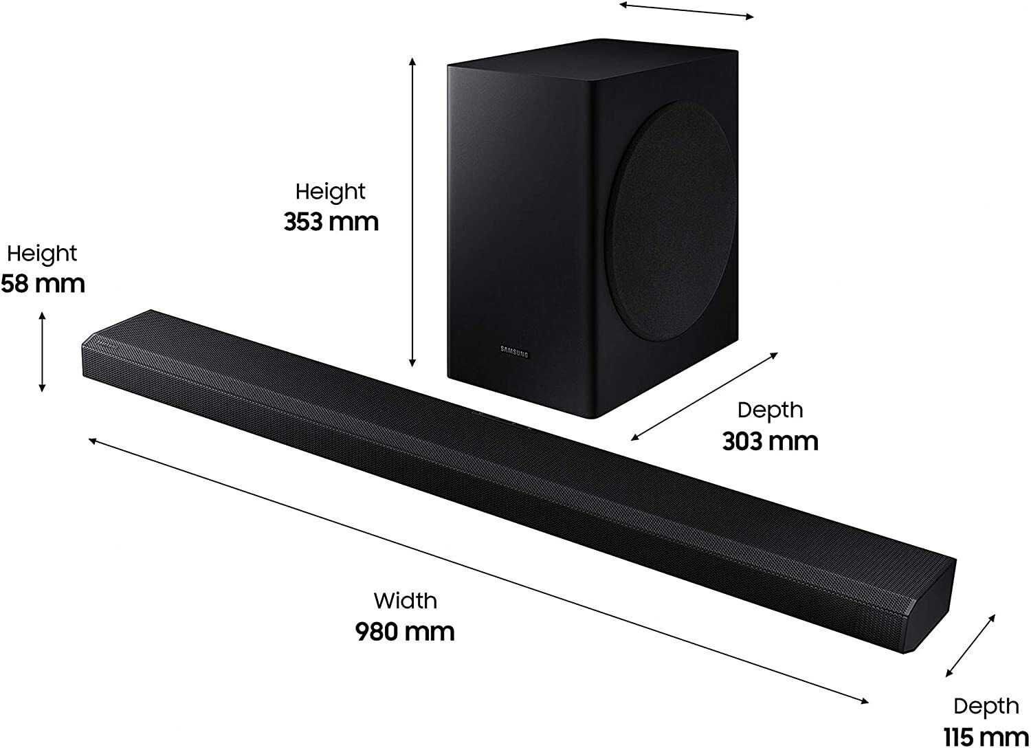 Soundbar Samsung Q70T Dolby Atmos eARC TrueHD DTS:X 330W