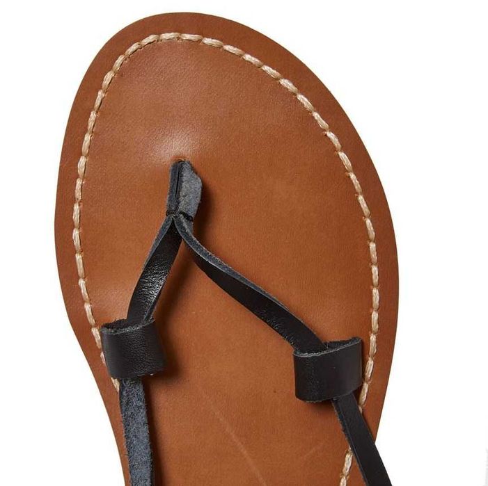 Pull & Bear Sandale maro negre cu bretele infasurate, marimea 36