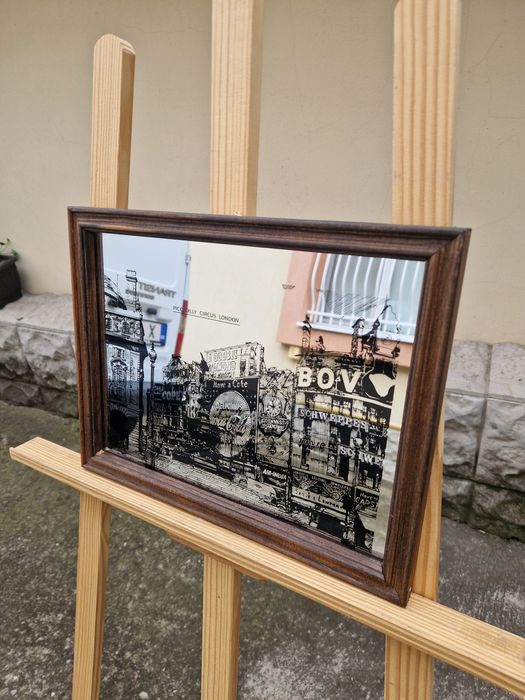 Страхотно антикварно рекламно огледало
