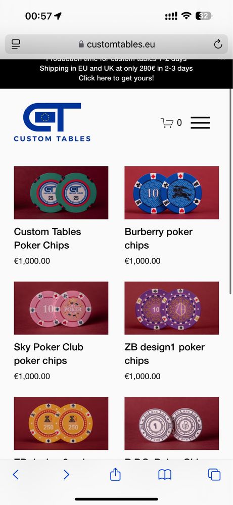 Jetoane de poker customizate cu logo tau acum pe stoc livrare rapida