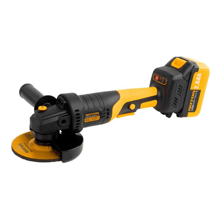 Polizor unghiular pe acumulator 21V/2,6 Ah, 600W, Brushless