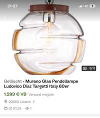 Candelabru Murano Glass Globe 1970 Design Mid Century Modern