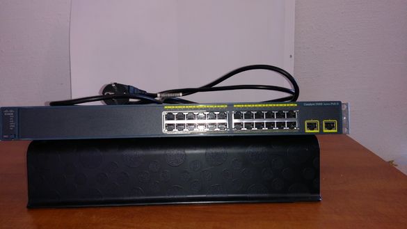 Cisco Catalyst 2960 WS-C2960-24LT-L; Cisco 871 router.