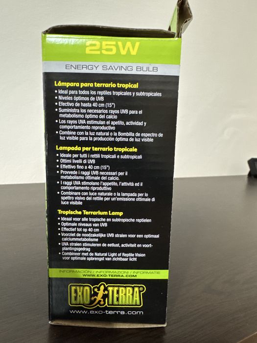 Lampa UVB 100 pentru terariu Exo Terra – 25W
