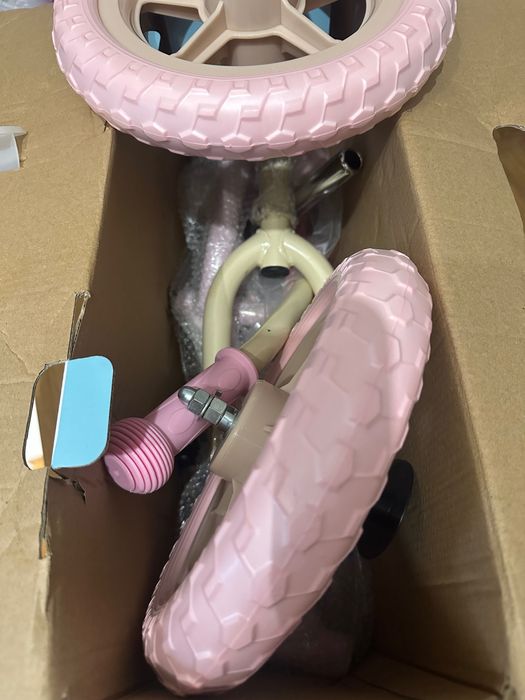 Funbee Баланс колело 10” с метална рамка в розово