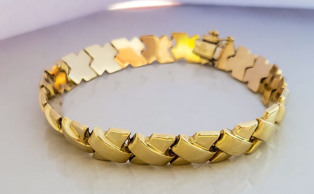 Brățară din aur galben 14K model elegant – dimensiune 20,5 cm, gramaj