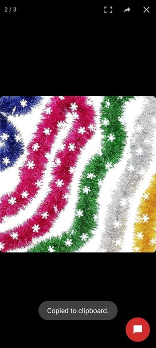 Betea de Crăciun 10/set cu Fulgi Decorativi, 180x8cm Diferite Culori