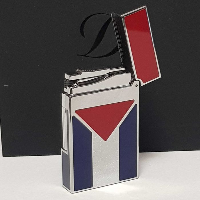 Bricheta ST. Dupont  Cuba Flag  / cutie cadou