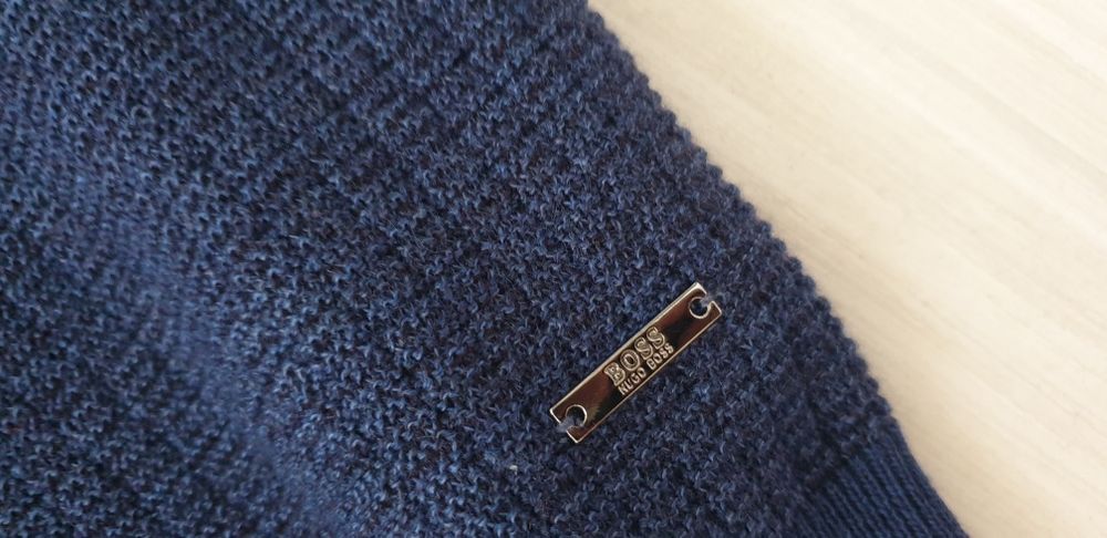 Hugo Boss Elfonso Wool Half Zip XL ОРИГИНАЛ! Мъжкa Жилетка  с 3/4 Цип!