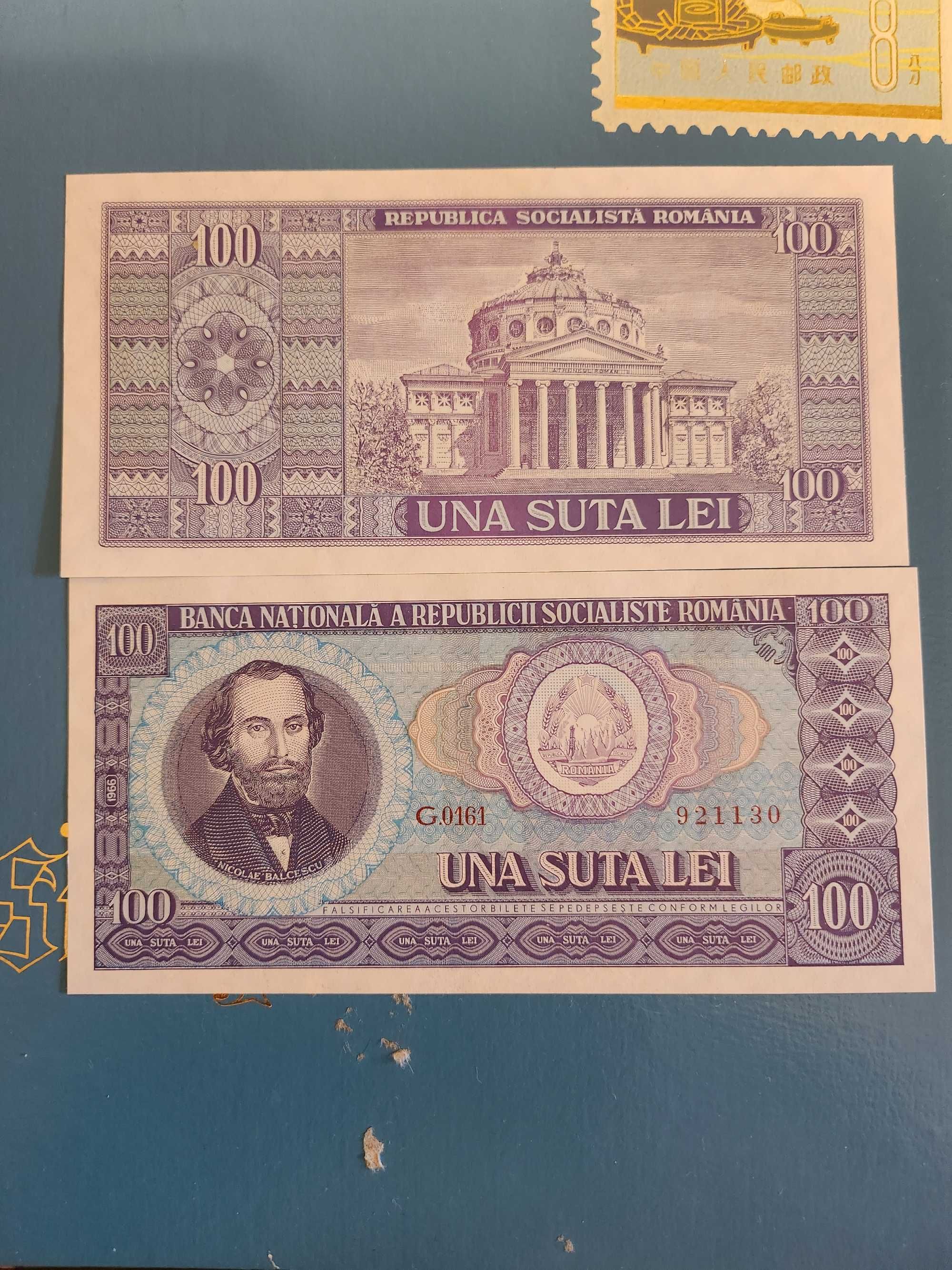 Vand 2  bancnote de 100 lei din 1966 , pret 2500 lei / bucata ,