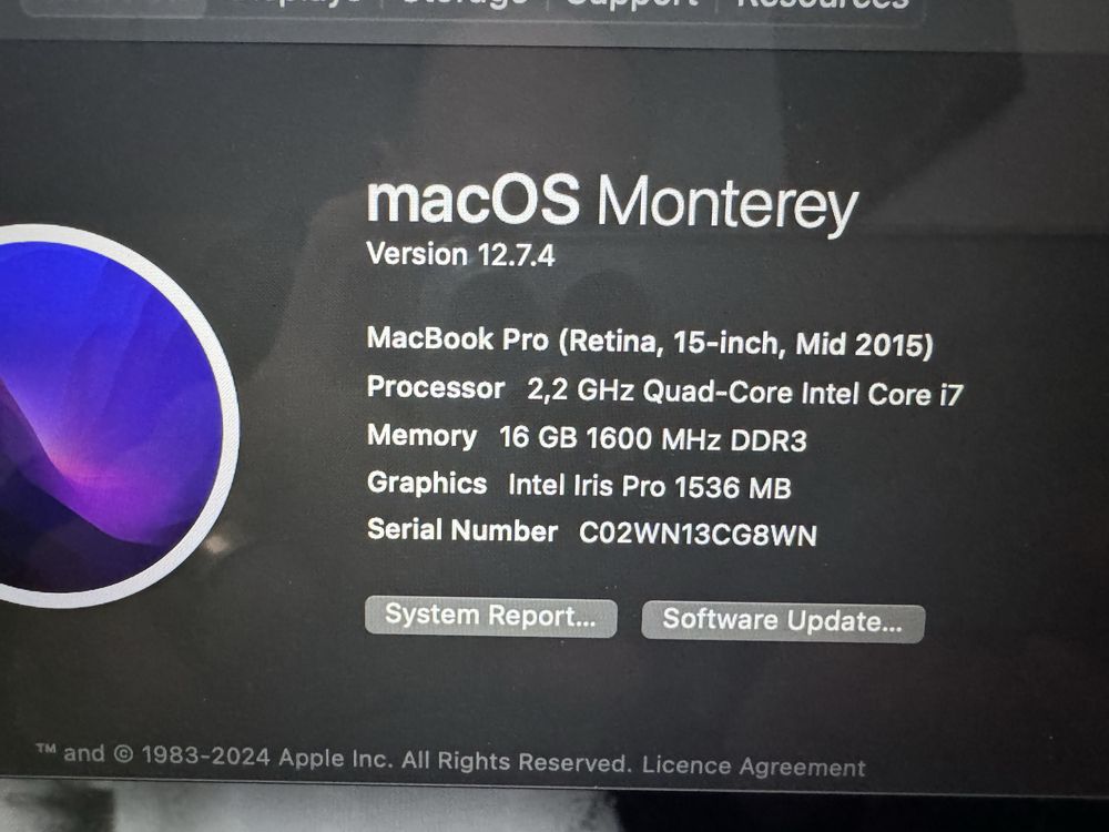 MacBook Pro 15’ 2015 i7 CA NOU