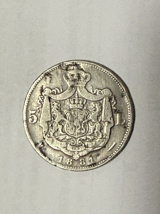 Vand moneda 5 lei carol 1 argint