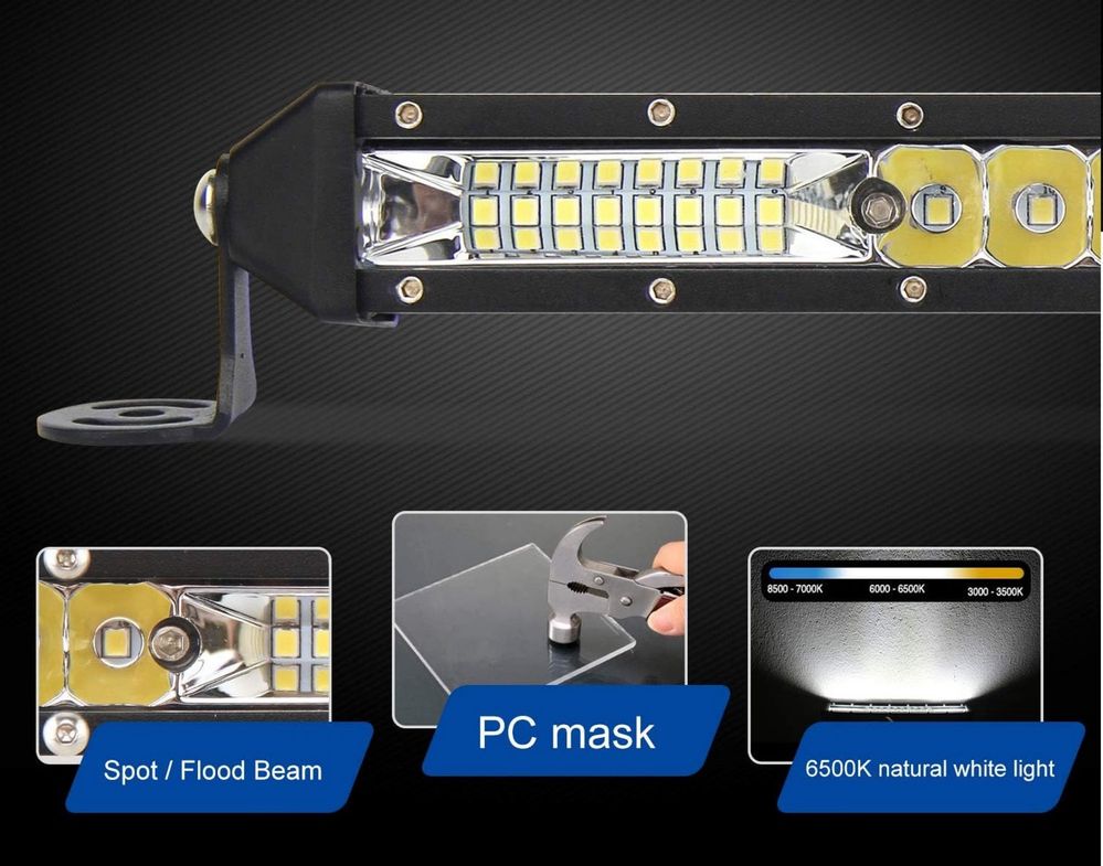 Прав Prav Лед LED Bar Бар - 72W - 27.5см за Атв Джип Автомобил Камион