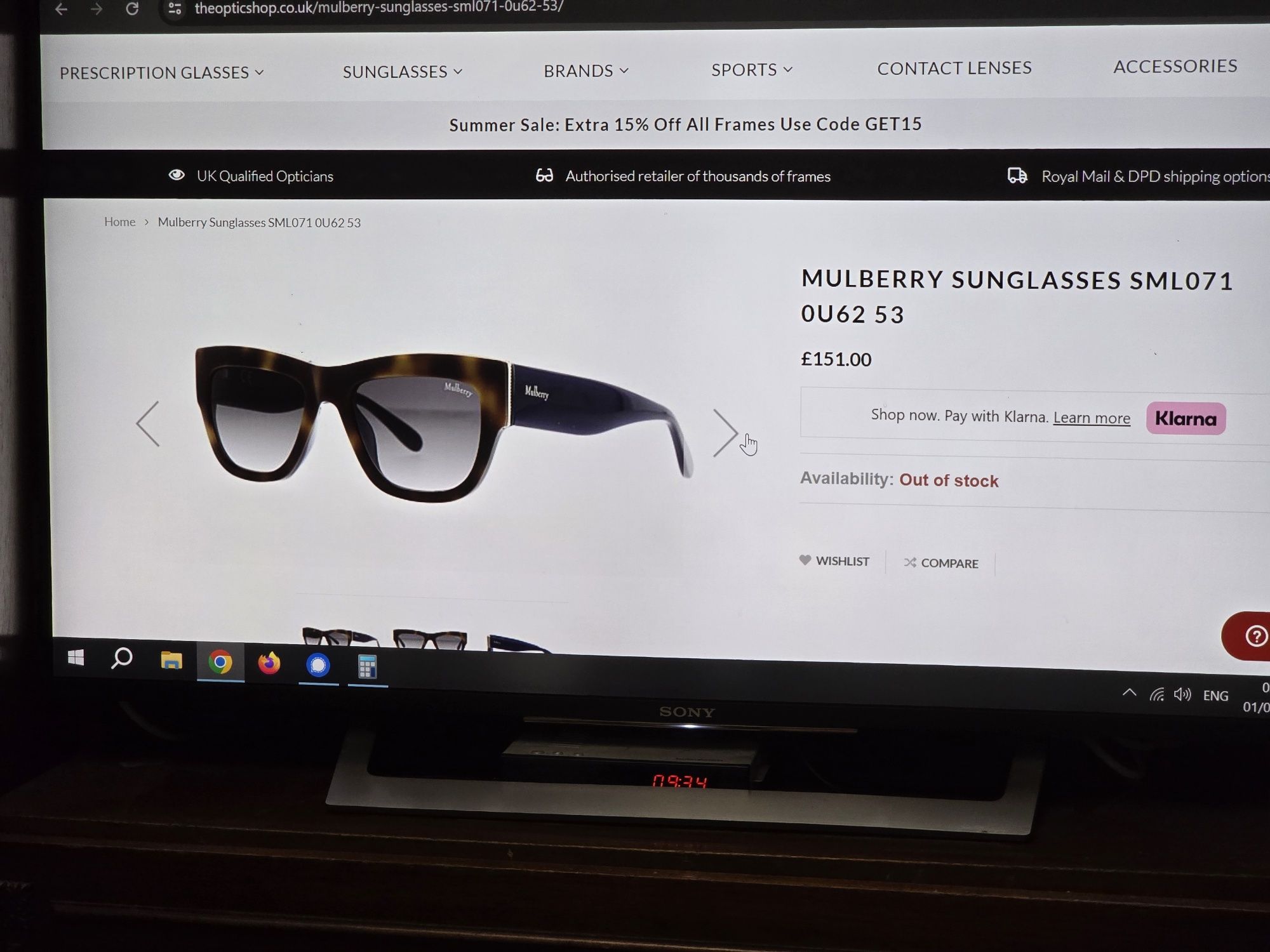 Слънчеви очила MULBERRY