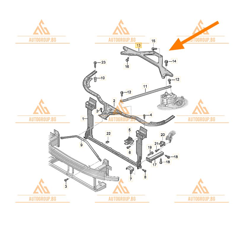 Предна опора за audi a8 d5 4n - 4n0806151