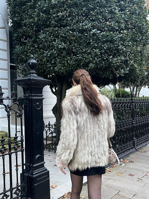 Палто от сива лисица