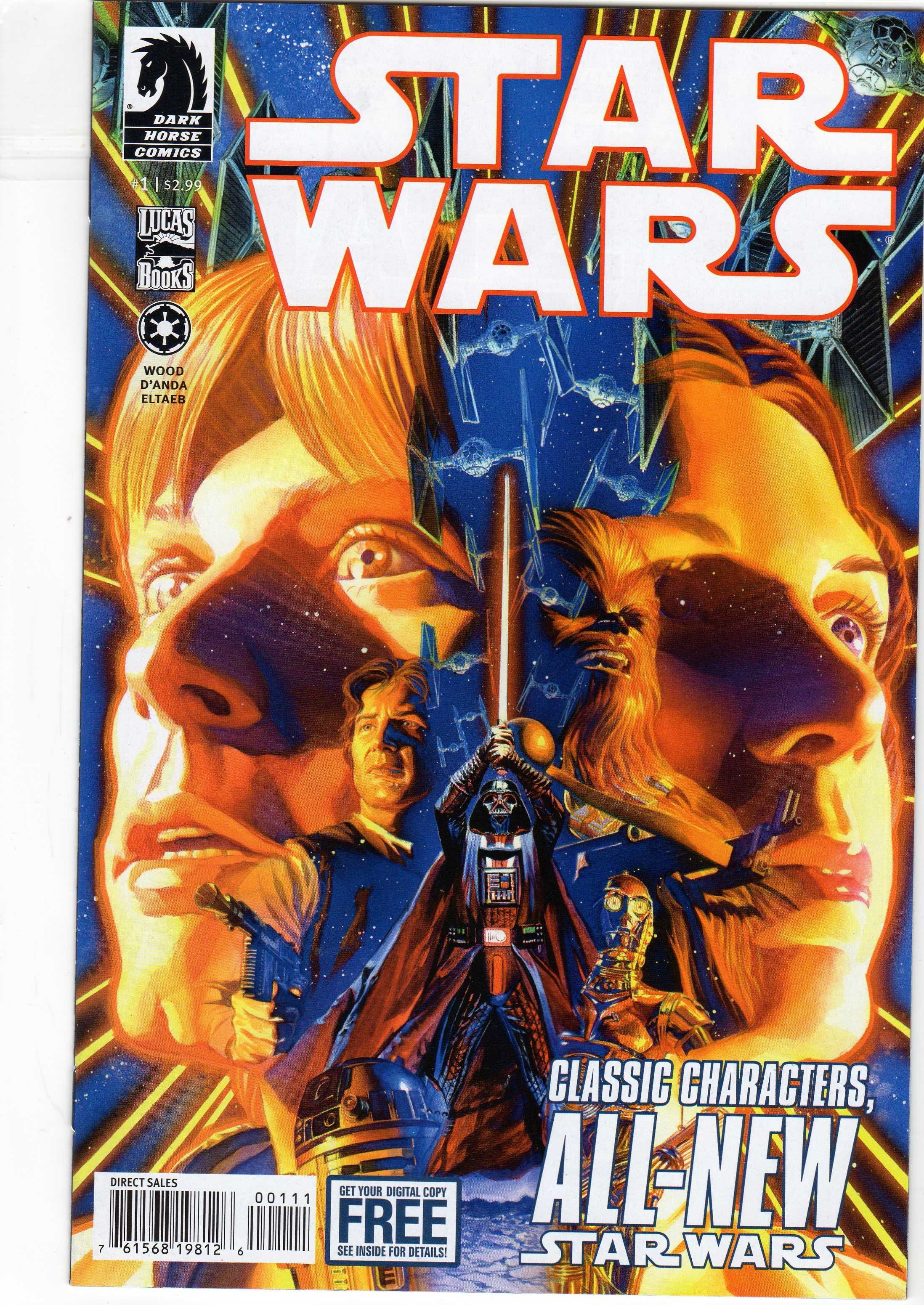 Star Wars #1 Dark Horse 2013 Alex Ross Direct benzi desenate