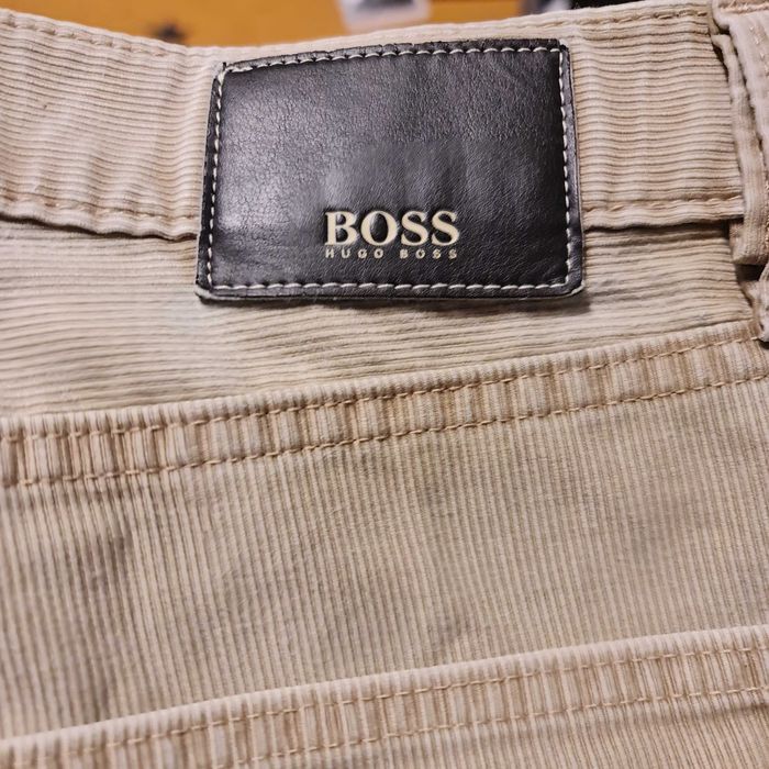Pantaloni jeans BOSS de la Hugo Boss kaki reiat blugi mărimea 33/32