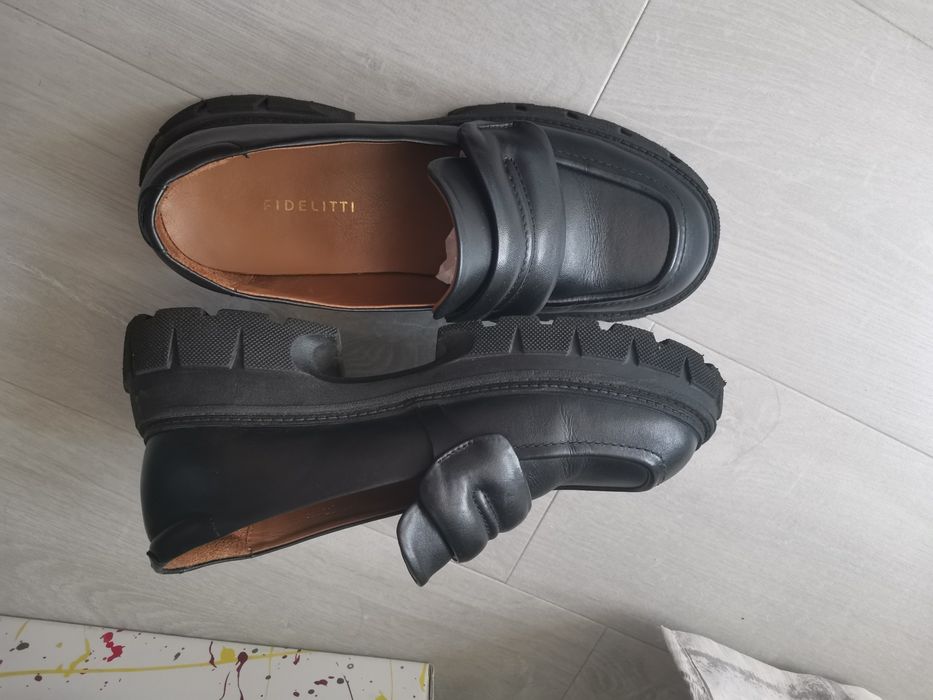 Mocasini piele neagra