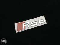Emblema Audi RS5-line spate metal crom/rosu