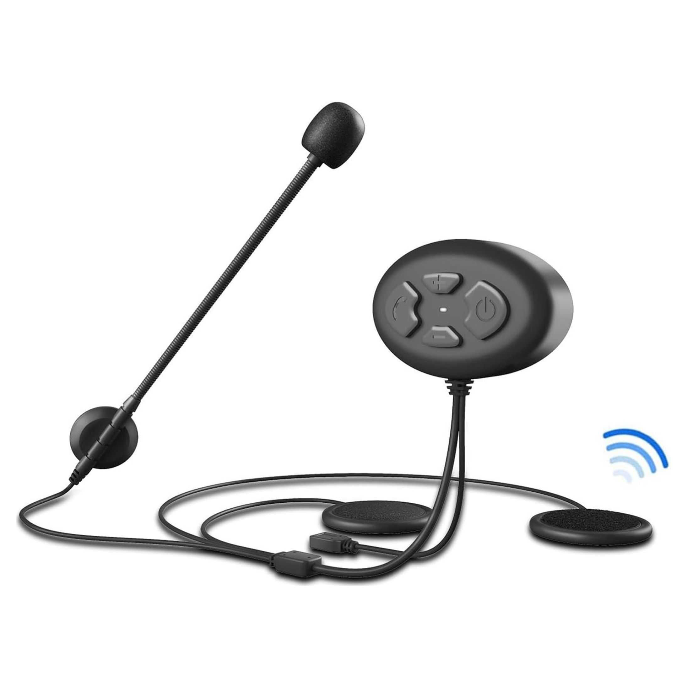 Bluetooth Слушалки Микрофон За Мото Каска, Големи Бутони