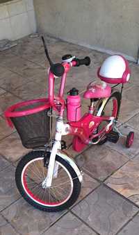 Детско колело с помощни колела 16'' за момиче Barbara