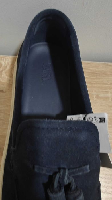 Мужские лоферы ZARA из натуральной замши, новые, 44 р.