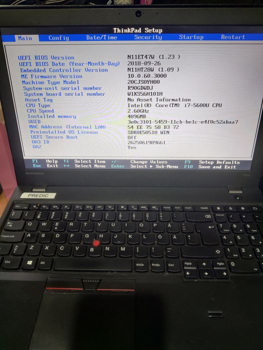 Lenovo thinkpad T550 i7