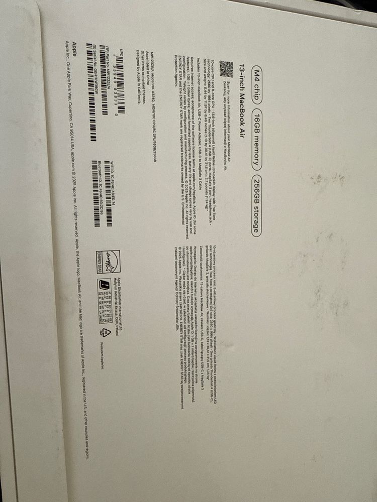 Apple Macbook Air 13'' 2025 M4