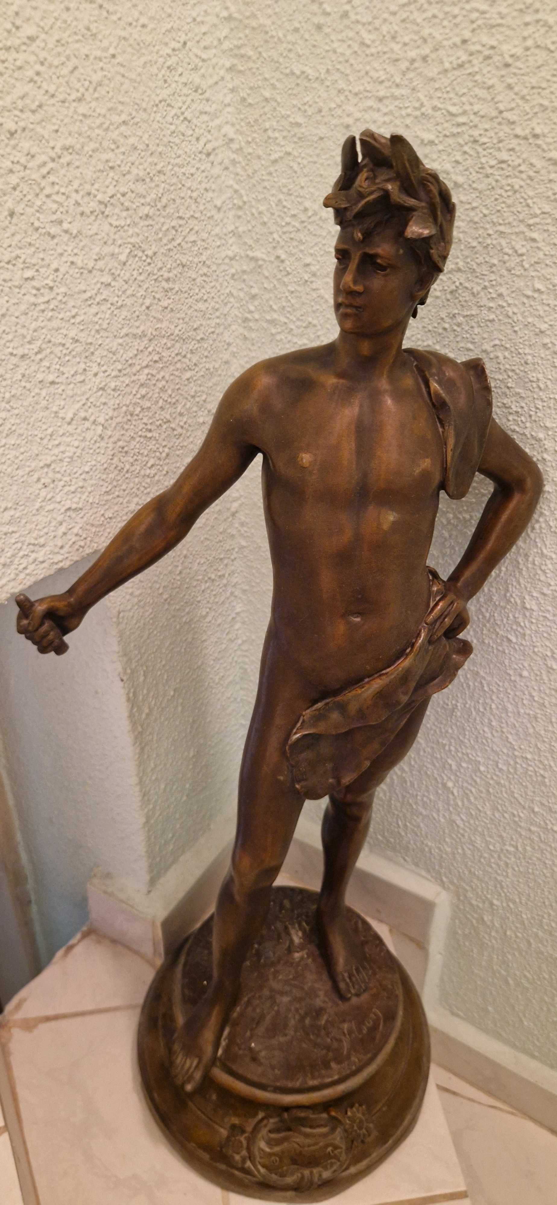 Sculptura veche in antimoniu Art nouveau