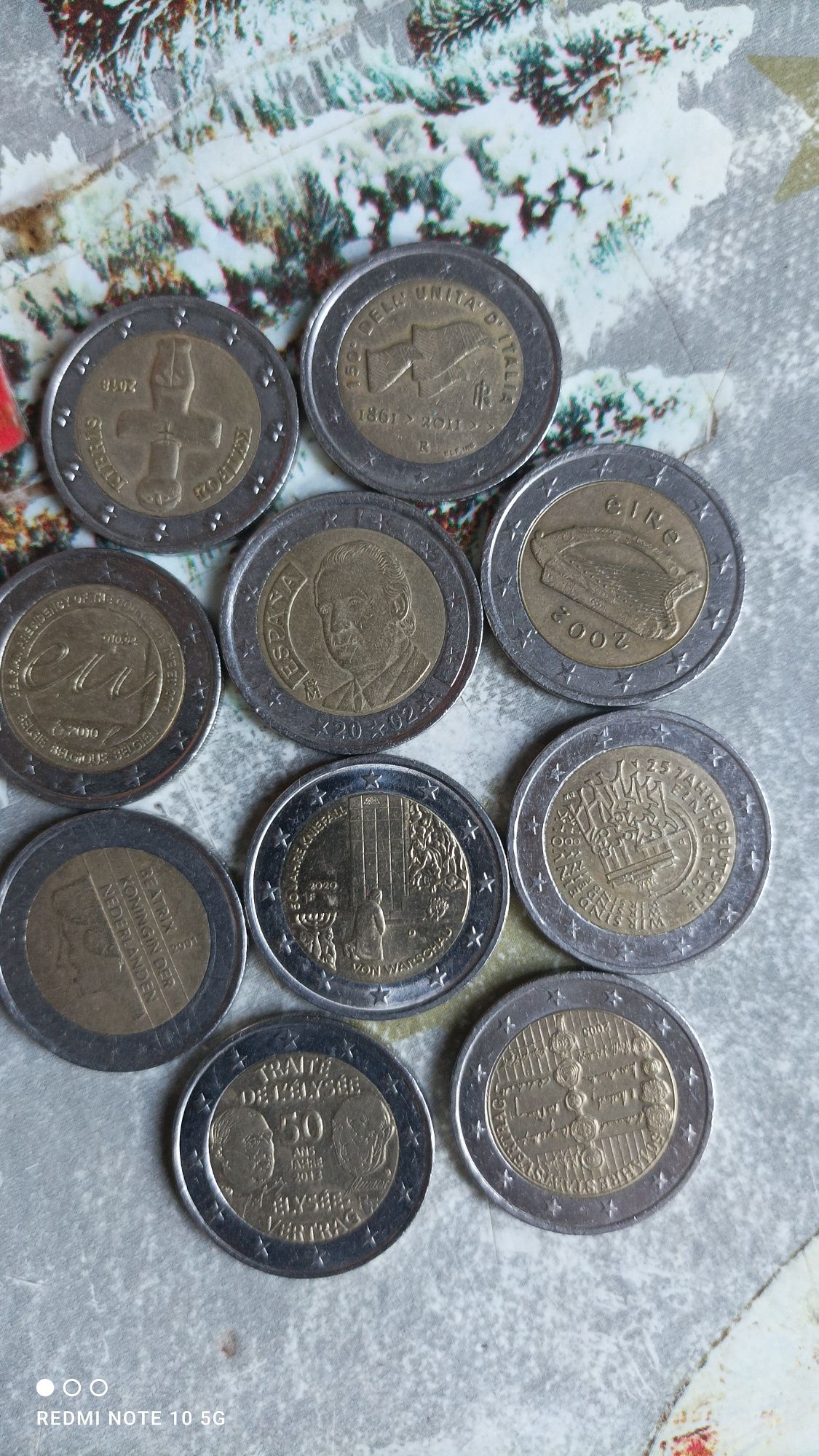Monede 2€ mai vechi și mai noi