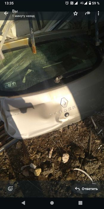 Стекло задний Reno sandero