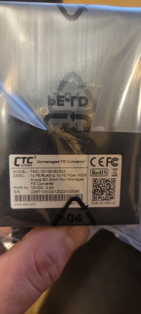 Ctc union fiber media converter