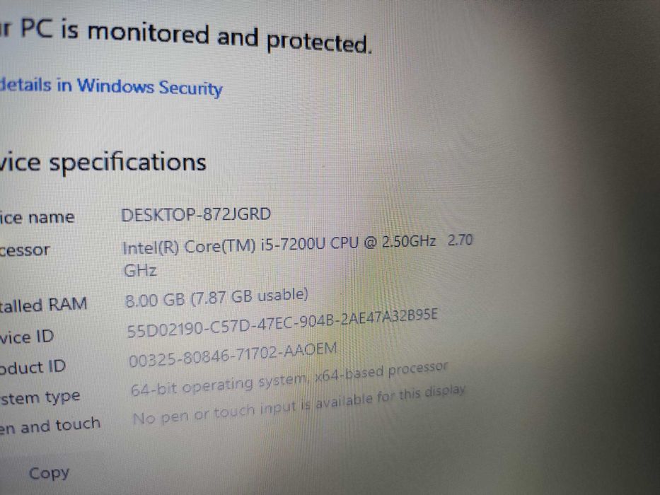 Acer ES15, I5 gen7, 8Gb DDR4, 240Gb SSD, baterie noua! Garantie!Schimb