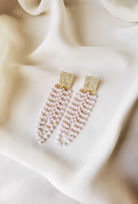 Фасетирани обеци / сребърни бижута / колие