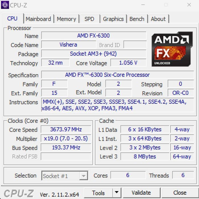 Kit AMD FX6300 + 8GB DDR4 Dual Channel + Motherboard + Cooler