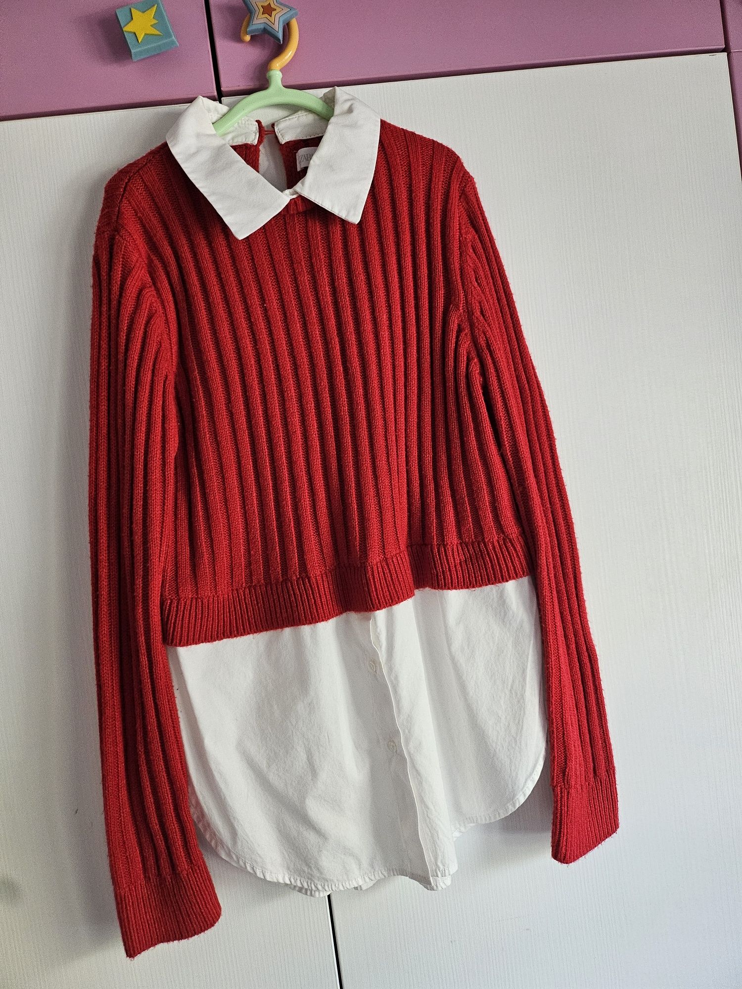 Haine Zara 11-12 ani Camasa+Fusta+cardigan