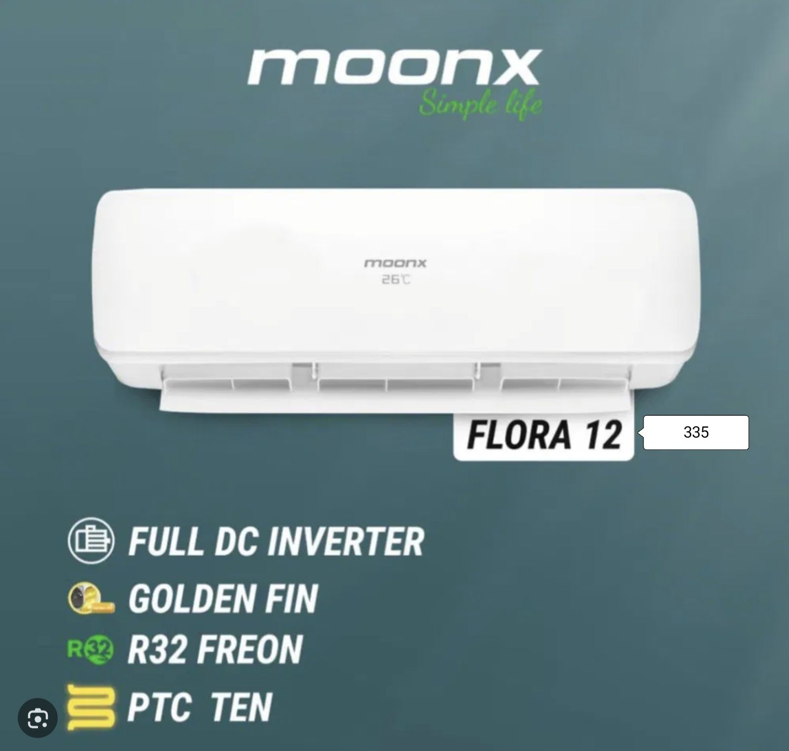 Кондиционер кондитер Immer 12-18-2f Moonx 12-18-24
DC inverter 
kompre