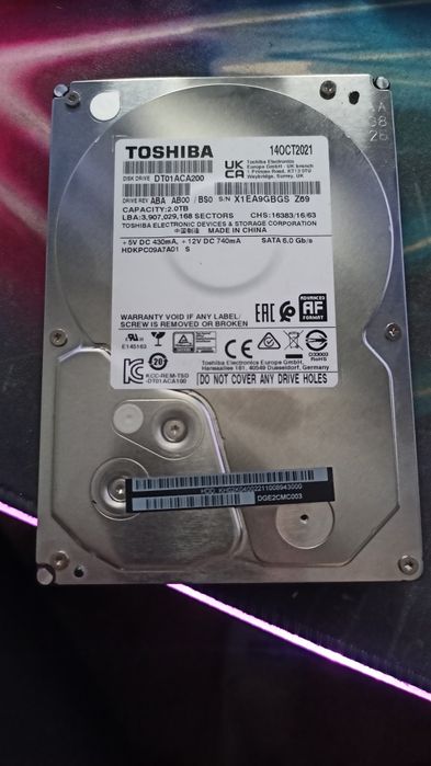 Жёсткий диск 2 ТБ