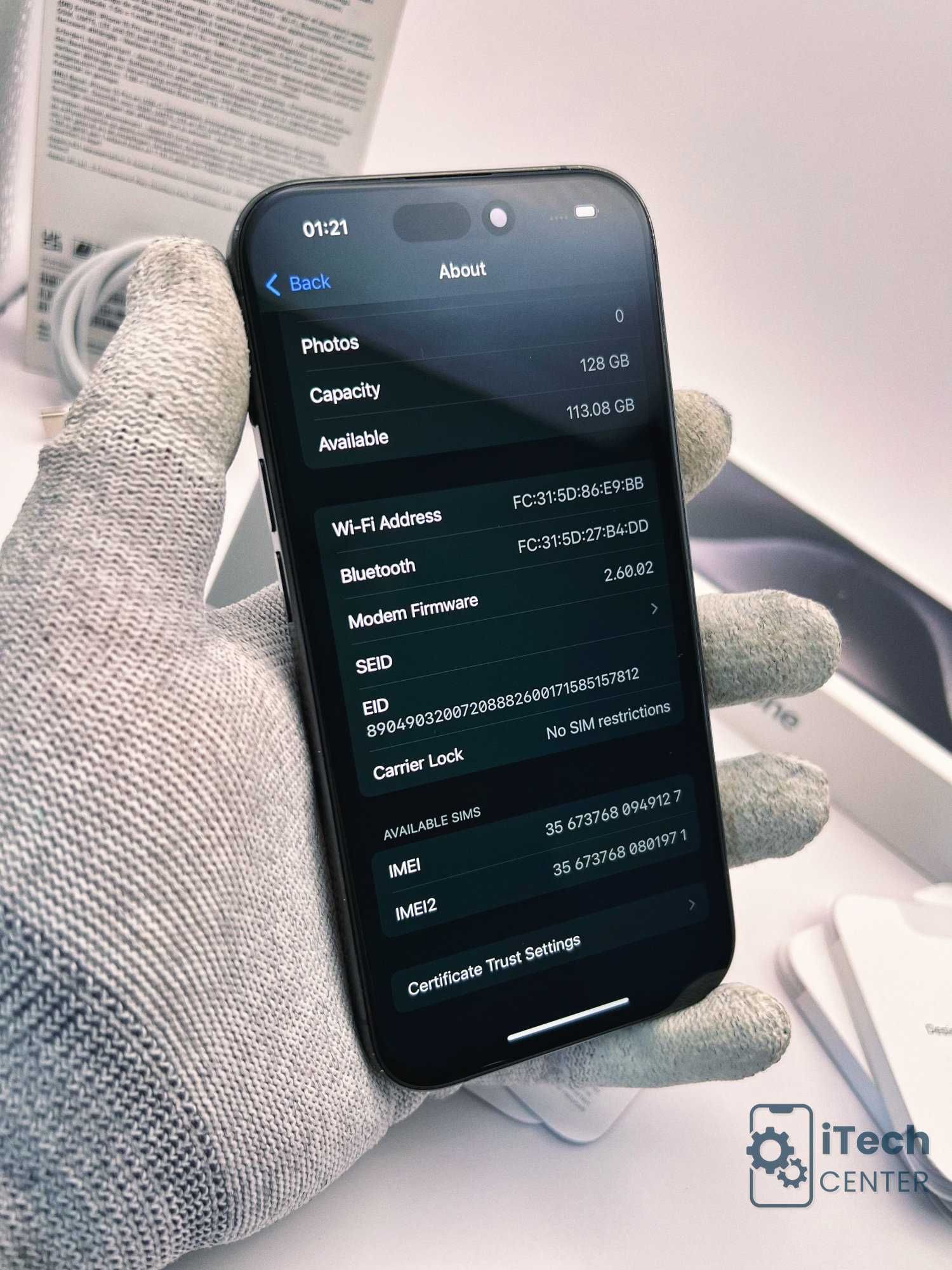 iPhone 15 Pro, 128GB, Black Titanium, 90% батерия, ОТЛИЧЕН, ГАРАНЦИЯ!