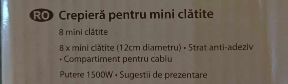 Plită pentru clătite - noua, sigilata