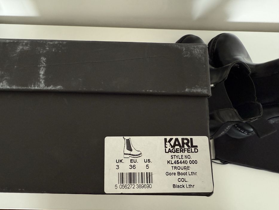 Боти от естествена кожа Karl Lagerfeld