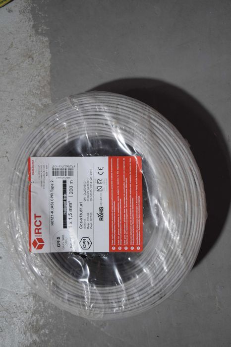 Cablu electric RCT H07Z1-K (AS) CPR Type 2, 1 x 1.5 mm², rolă 200 m