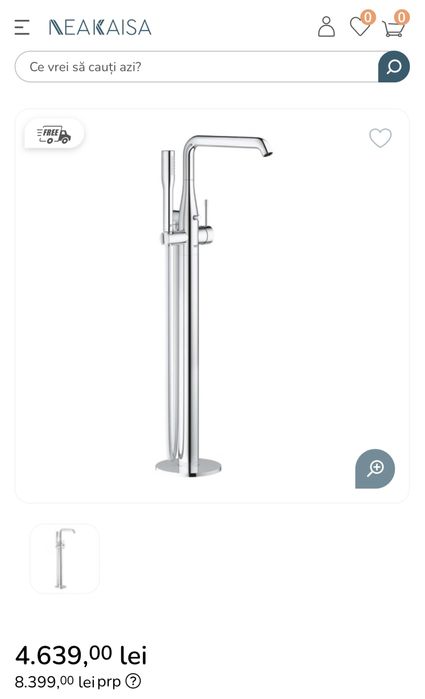 Baterie cada freestanding Grohe