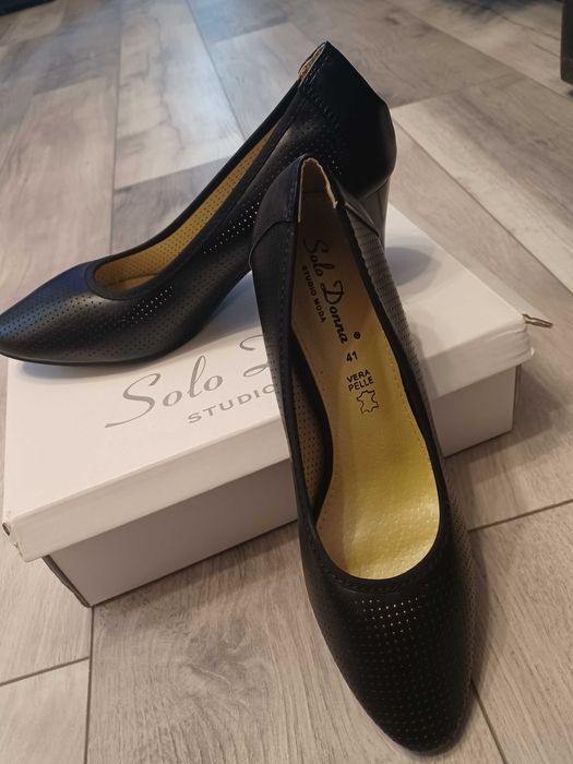 Pantofi dama negri piele, marimea 41
