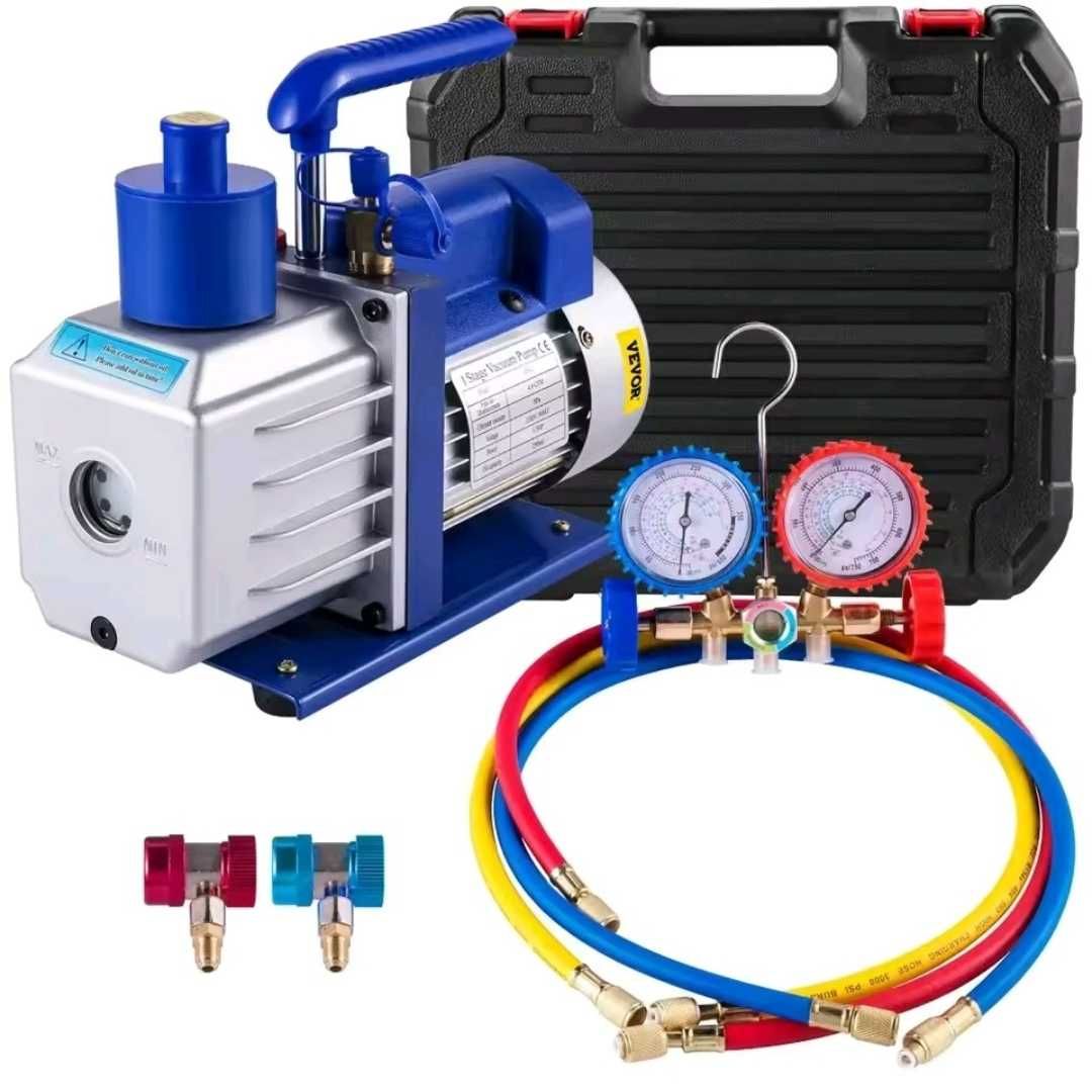 Pompa vid Aer Conditionat cu manometre cu 2 porturi 60L / minut