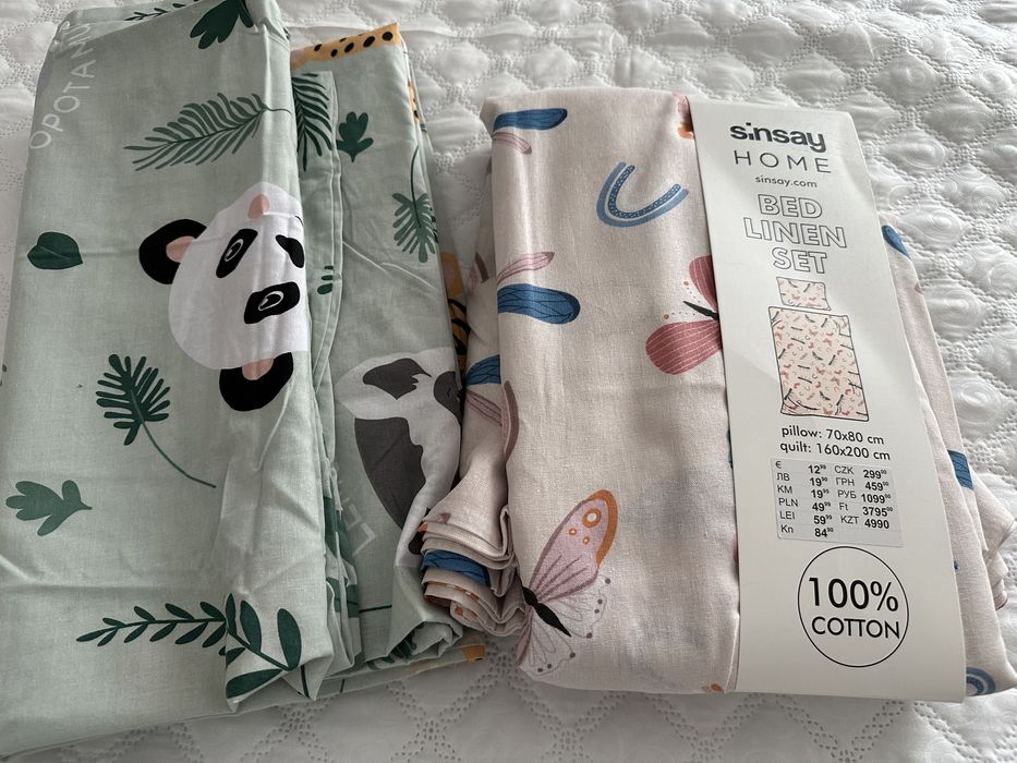 2 seturi de lenjerie de pat copii