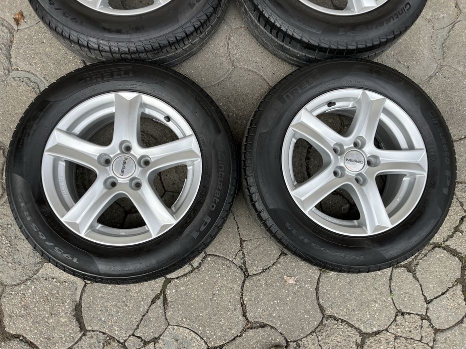Jante aliaj 5x112mm, anvelope 195/65 R15, VW, Audi Seat Skoda Mercedes