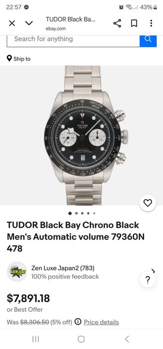 Ceas Tudor BB chrono reverse panda nu Rolex breitling omega panerai