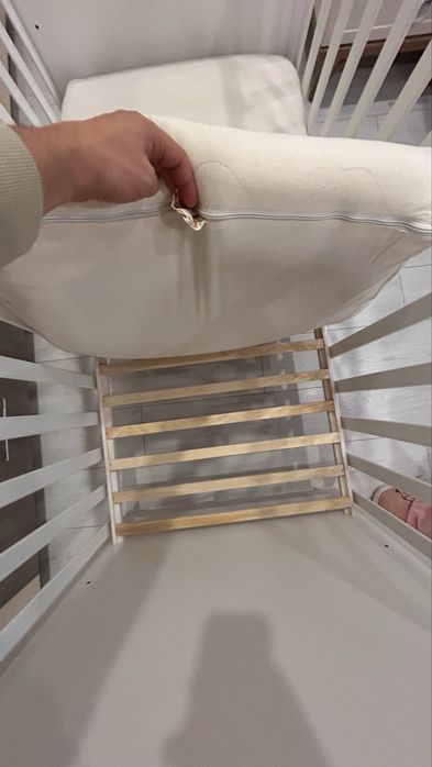 Детска дървена кошара с матрак